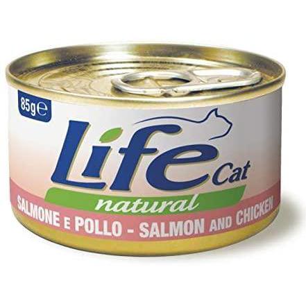 Life Cat Salmone e Pollo Lattina 85gr Life Cat Salmone e Pollo Lattina 85gr
